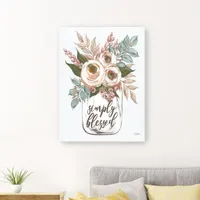 Lumaprints Simply Blessed Flowers Giclee Canvas Art