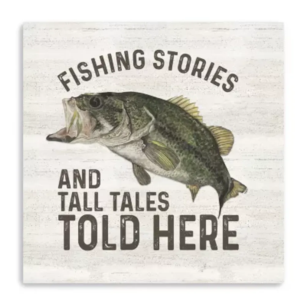 Lumaprints Less Talk More Fishing I-Tall Tales Giclee Canvas Art