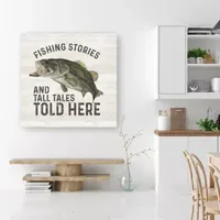 Lumaprints Less Talk More Fishing I-Tall Tales Giclee Canvas Art