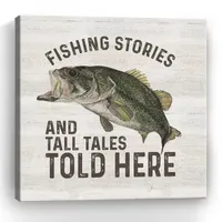 Lumaprints Less Talk More Fishing I-Tall Tales Giclee Canvas Art