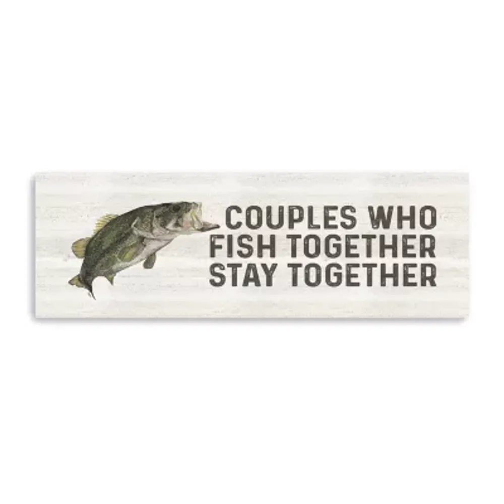 Lumaprints Less Talk More Fishing Panel V-Together Giclee Canvas Art