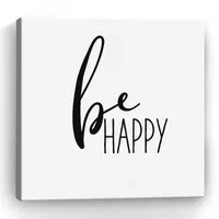 Lumaprints Be Happy Giclee Canvas Art