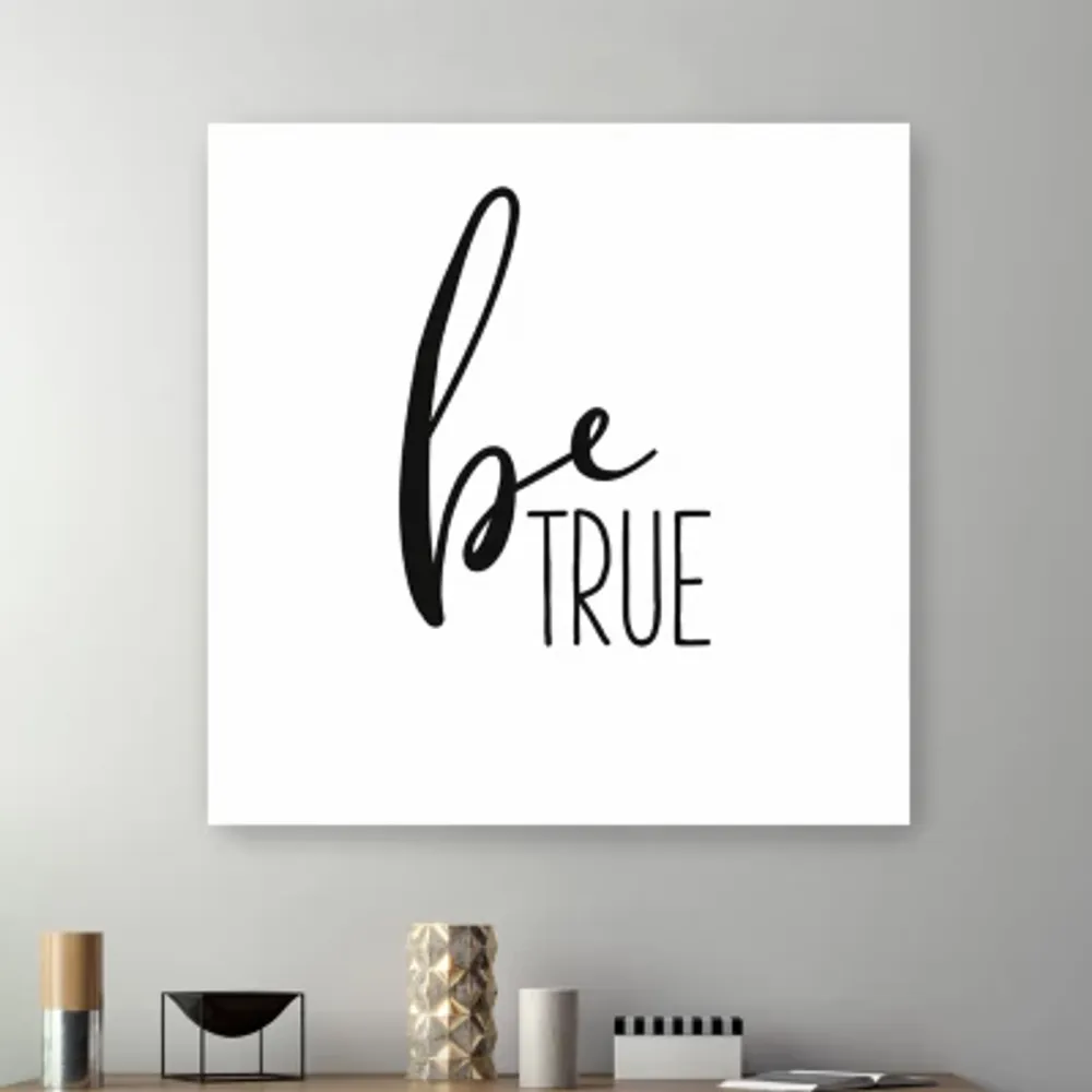 Lumaprints Be True Giclee Canvas Art