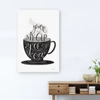 Lumaprints My Cup Of Tea Bw Giclee Canvas Art