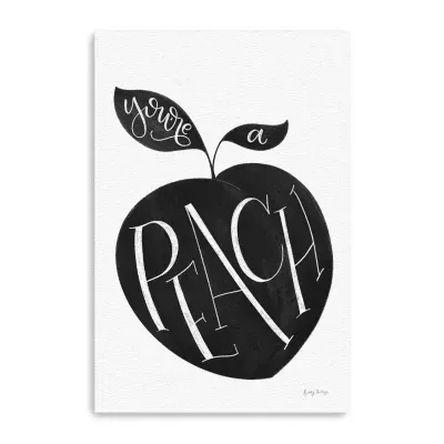 Lumaprints You Are A Peach Bw Giclee Canvas Art