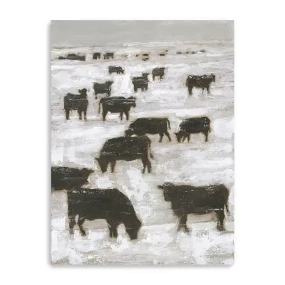 Lumaprints Winter Grazing I Giclee Canvas Art