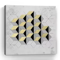 Lumaprints Gilt Geometry I Giclee Canvas Art