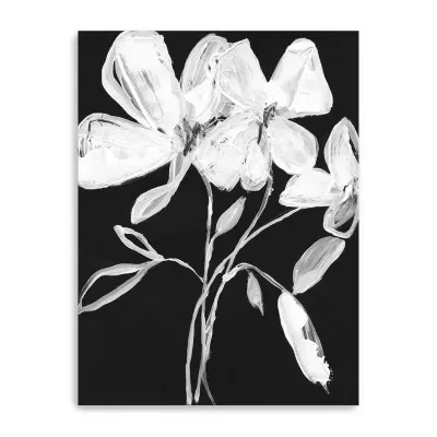 Lumaprints White Whimsical Flowers I Giclee Canvas Art