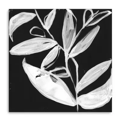 Lumaprints Quirky White Leaves I Giclee Canvas Art