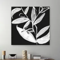 Lumaprints Quirky White Leaves I Giclee Canvas Art