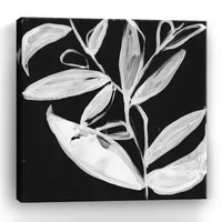 Lumaprints Quirky White Leaves I Giclee Canvas Art