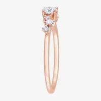 Womens 1/2 CT. T.W. Mined White Diamond 14K Rose Gold Round Engagement Ring