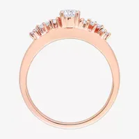 Womens 1/2 CT. T.W. Mined White Diamond 14K Rose Gold Round Engagement Ring