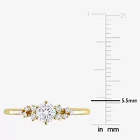 Womens 1/2 CT. T.W. Natural White Diamond 10K Gold Round Engagement Ring