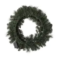 Glitzhome Indoor Pre-Lit Christmas Wreath