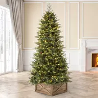 Glitzhome 6 Foot Pre-Lit Fir Christmas Tree