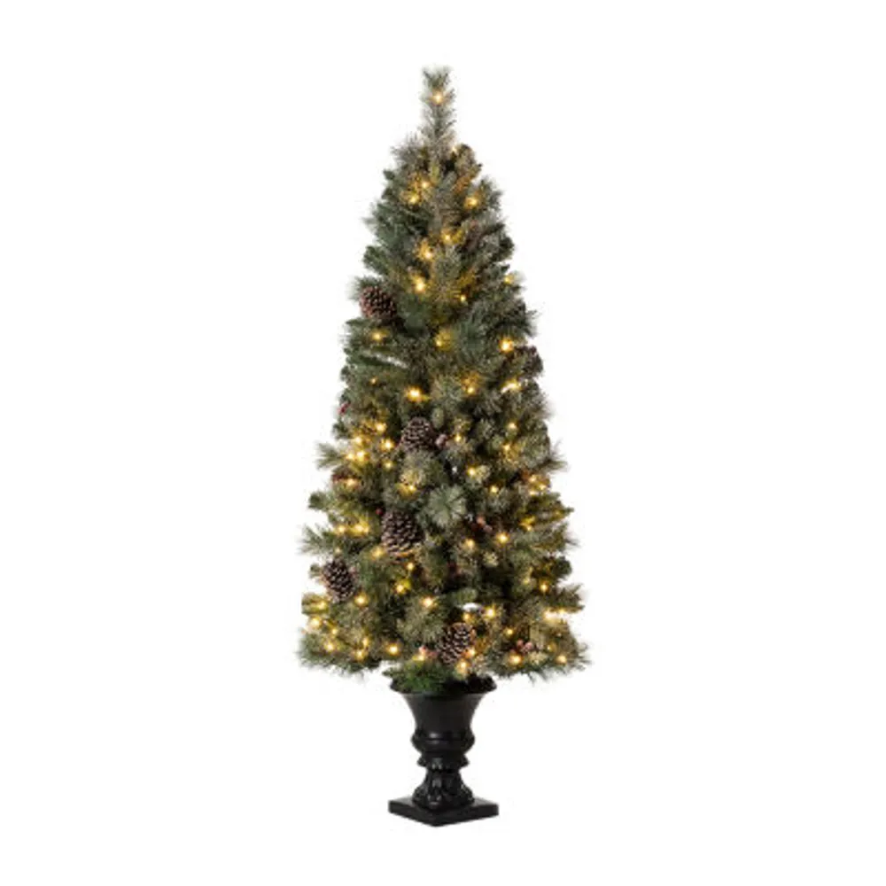 Glitzhome 5 Foot Pre-Lit Pine Christmas Tree