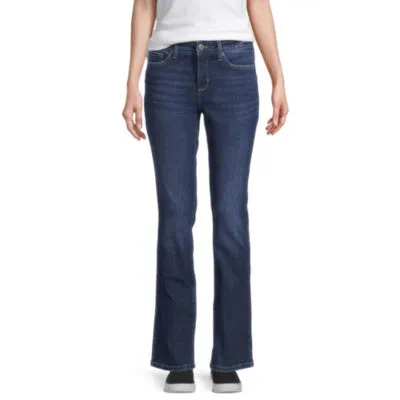St. John's Bay Womens Mid Rise Relaxed Fit Bootcut Jean