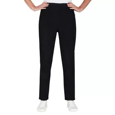 Alfred Dunner Classics Womens Mid Rise Straight Pull-On Pants