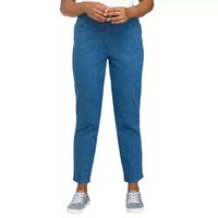 Alfred Dunner Classics Stretch Fabric Womens Mid Rise Straight Leg Jean