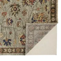 Weave And Wander Irie Floral Hand Knotted Indoor Rectangle Area Rugs
