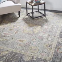 Weave And Wander Irie Floral Hand Knotted Indoor Rectangle Area Rugs