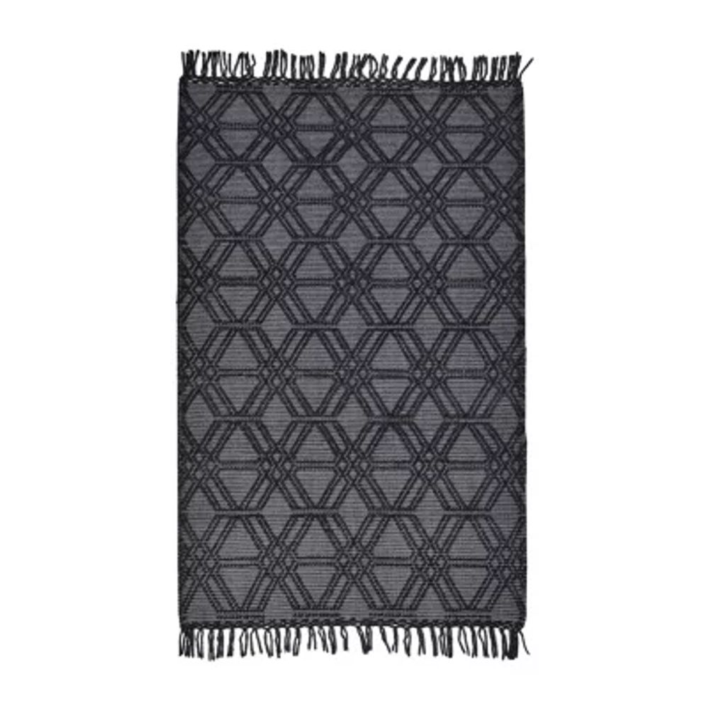 Weave And Wander Lavinda Geometric Flatweave Indoor Rectangle Area Rugs