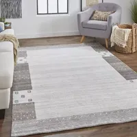 Weave And Wander Yurie Solid Hand Knotted Indoor Rectangle Area Rugs