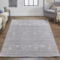 Weave And Wander Yurie Solid Hand Knotted Indoor Rectangle Area Rugs