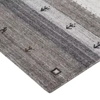 Weave And Wander Yurie Stripe Hand Knotted Indoor Rectangle Area Rugs