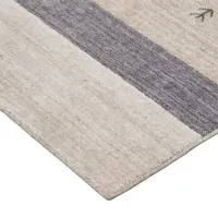 Weave And Wander Yurie Stripe Hand Knotted Indoor Rectangle Accent Rugs