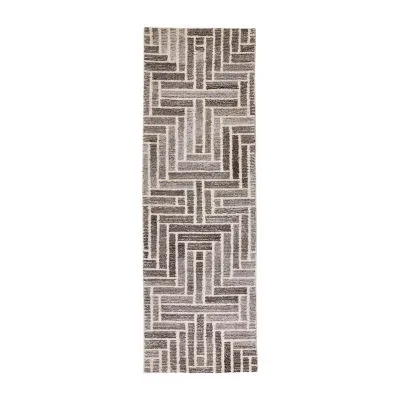 Weave And Wander Palatez Geometric Hand Tufted Indoor Rectangular Runner