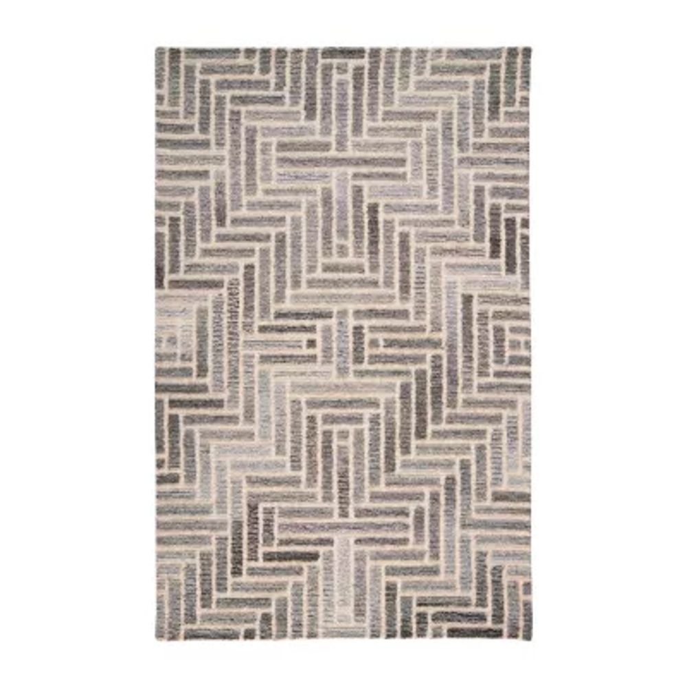 Weave And Wander Palatez Geometric Hand Tufted Indoor Rectangle Area Rugs