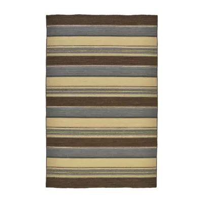 Weave And Wander Naida Stripe Flatweave Reversible Indoor Rectangle Area Rugs