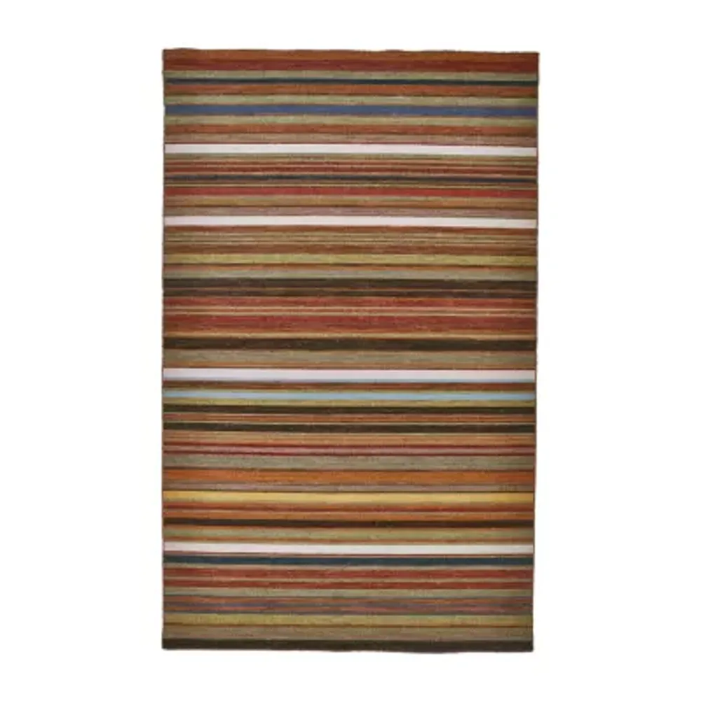 Weave And Wander Naida Stripe Flatweave Reversible Indoor Rectangle Area Rugs