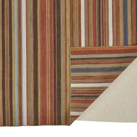 Weave And Wander Naida Stripe Flatweave Reversible Indoor Rectangle Area Rugs