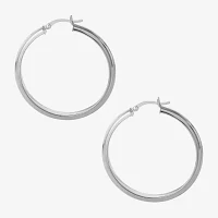 Sterling Silver 44.5mm Hoop Earrings