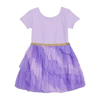 Disney Collection Little & Big Girls Short Sleeve Princess Wish Tutu Dress