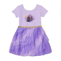 Disney Collection Little & Big Girls Short Sleeve Princess Wish Tutu Dress