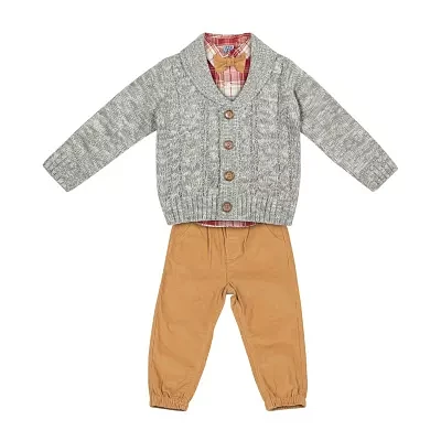 Little Lad Baby Boys 3-pc. Pant Set