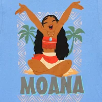 Juniors Moana Oversized Womens Crew Neck Short Sleeve Graphic T-Shirt