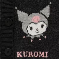 Kuromi Womens Long Sleeve Button Hello Kitty Cardigan Juniors