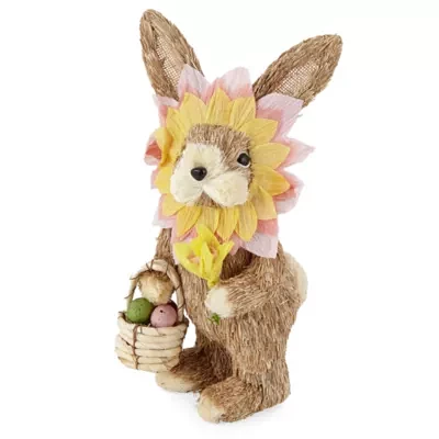 Linden Street Sunflower Sisal Bunny Easter Tabletop Decor