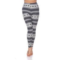 White Mark Women's One Fits Most Printed Leggings