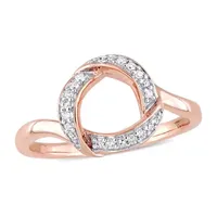 Womens 1/10 CT. T.W. Natural White Diamond 10K Rose Gold Cocktail Ring