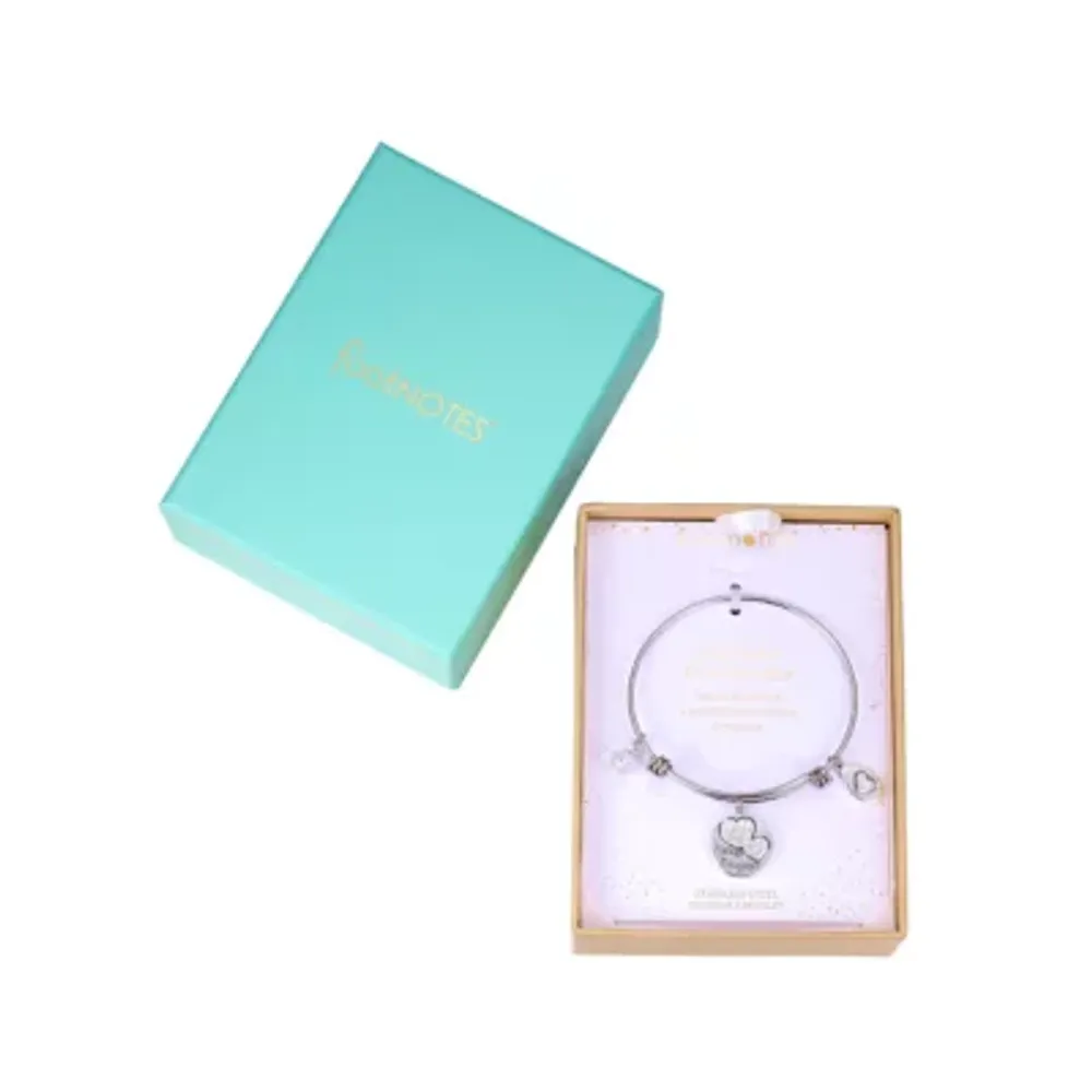 Footnotes Mother And Daughter Stainless Steel Bangle Bracelet