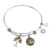 Footnotes Family Stainless Steel Bangle Bracelet