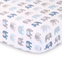 The Peanutshell Sleepy Elephant 3-pc. Crib Bedding Set