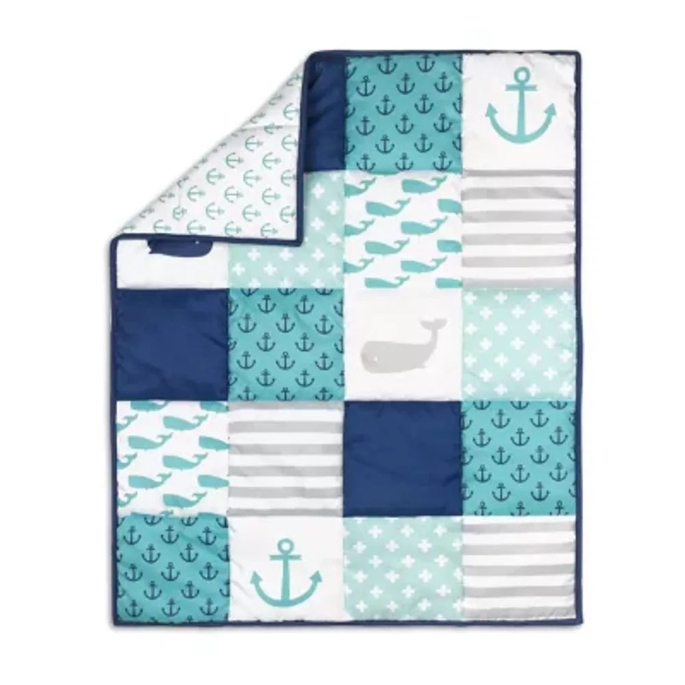 The Peanutshell Nautical 3-pc. Crib Bedding Set