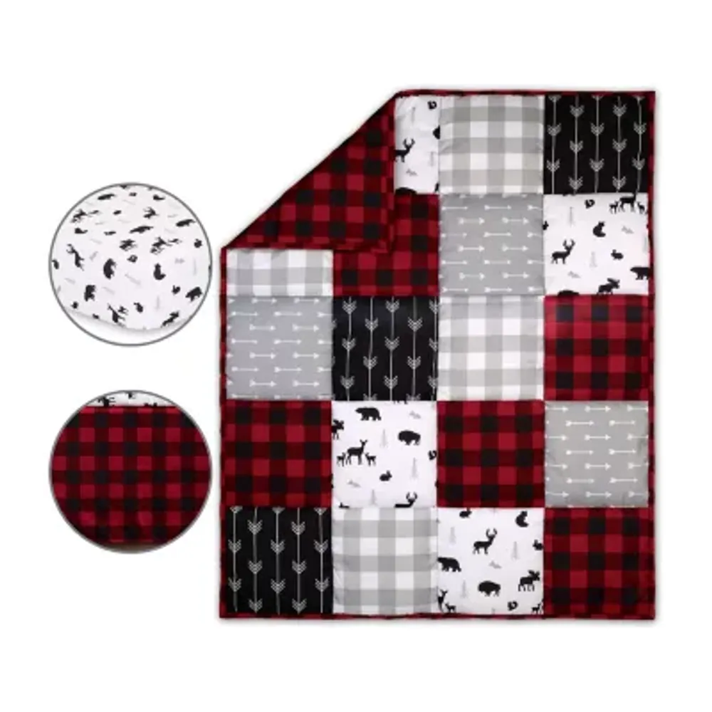 The Peanutshell Buffalo 3-pc. Plaid Crib Bedding Set